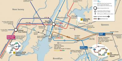 JFK Manhattan subway ramani